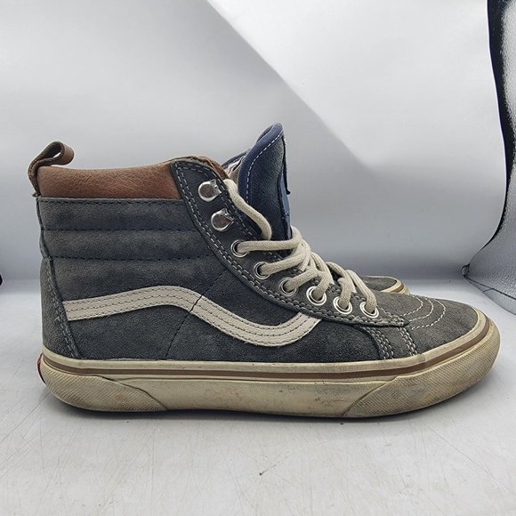 Vans Sk8 Hi Womens 6.5 Blue Sneaker Shoes Casual Outdoors Comfort Warm - Picture 12 of 14